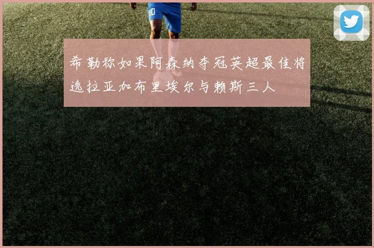 希勒称如果阿森纳夺冠英超最佳将选拉亚加布里埃尔与赖斯三人